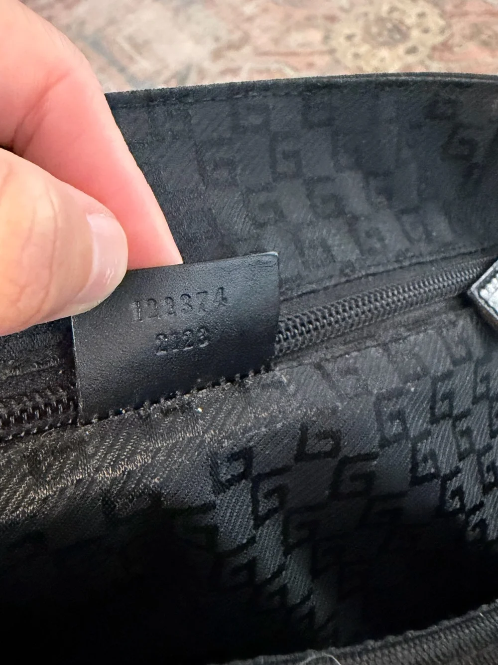 Vintage Gucci Nylon Messenger Bag with Silver Hardware
